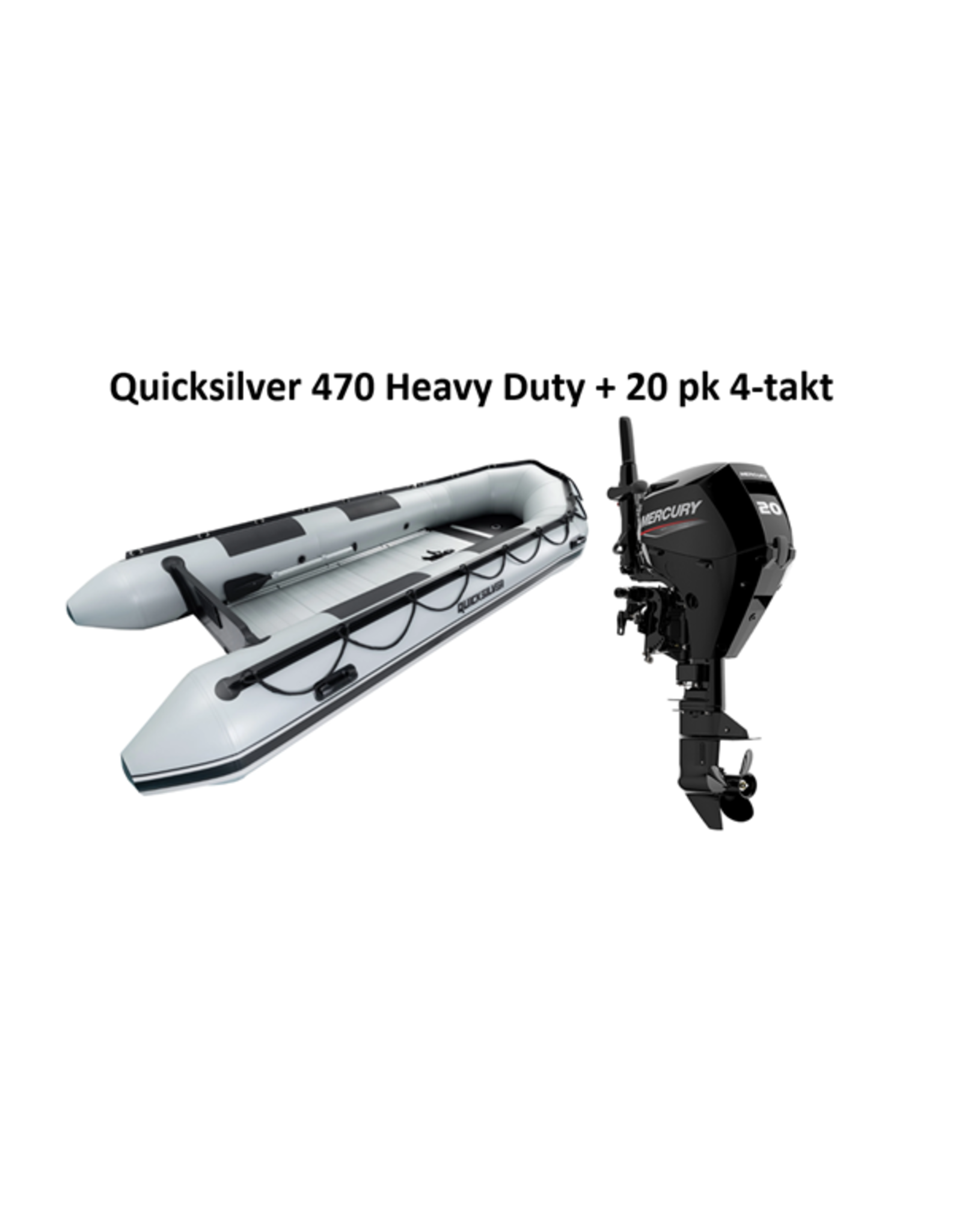 Quicksilver Quicksilver 470 Heavy Duty + Mercury 10/60 pk 4-takt