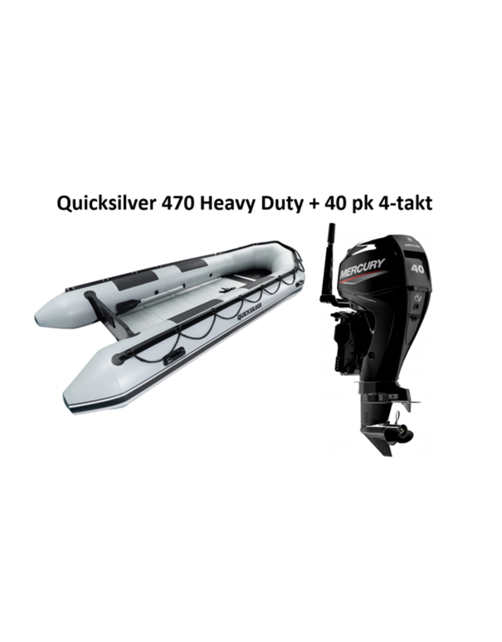 Quicksilver Quicksilver 470 Heavy Duty + Mercury 10/60 pk 4-takt