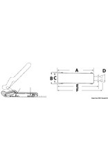 Osculati Anti-vibration rubber peak latch 96x29 mm black