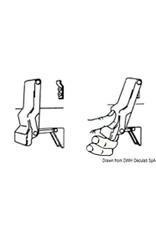 Osculati Anti-vibration rubber peak latch 96x29 mm black