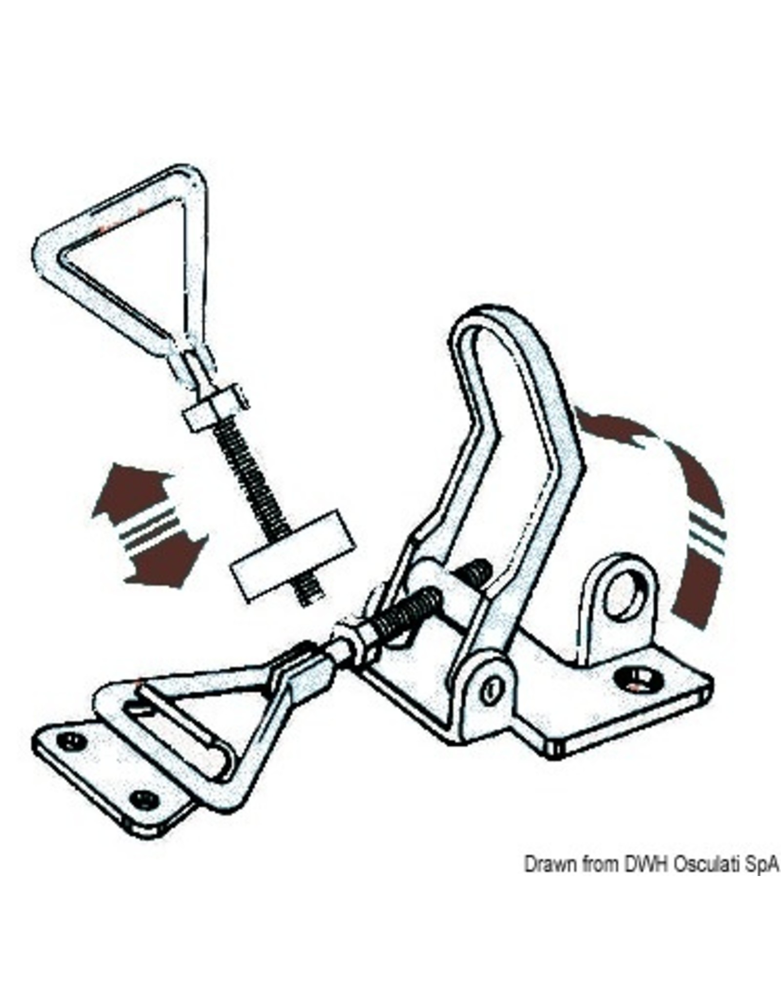Osculati SS toggle fastener 75-90 mm