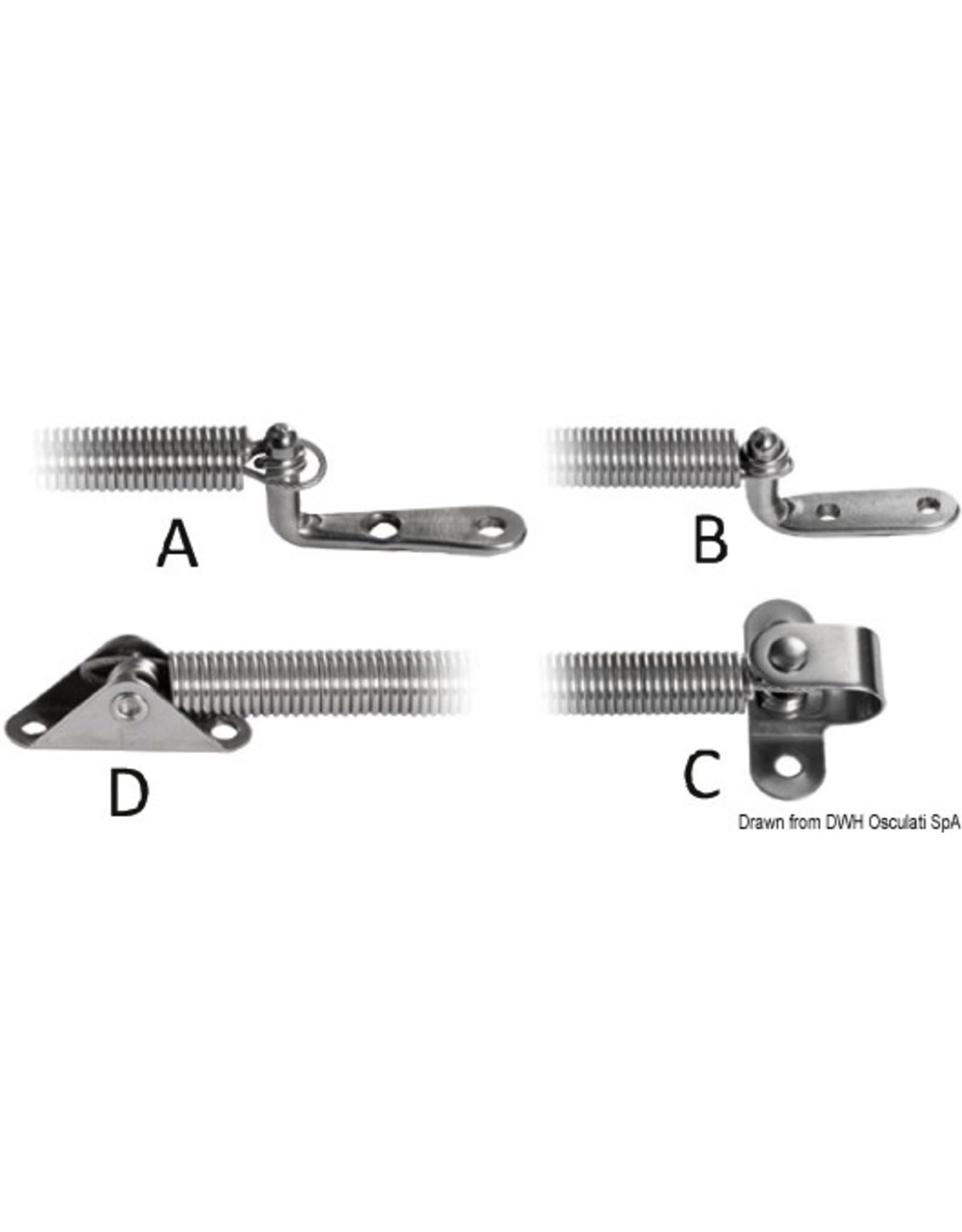 Osculati SS hatch stay 220 mm A