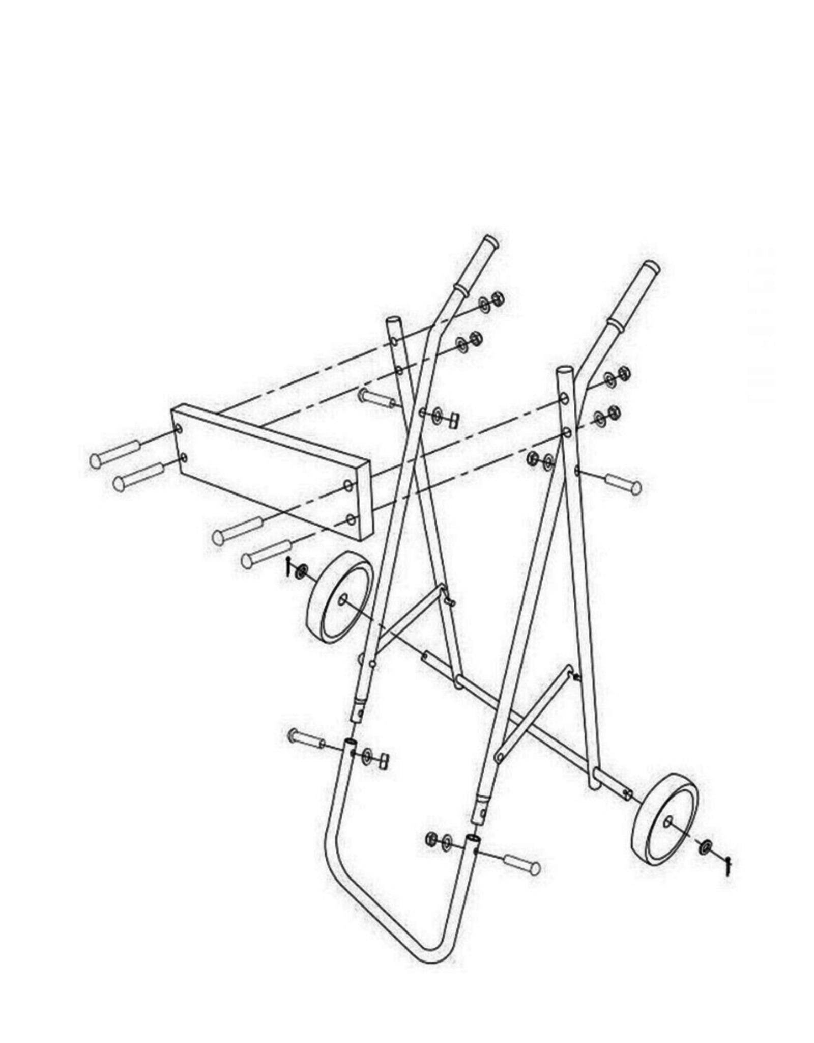 Hebor Watersport Small outboard motor trolley – foldable up to 40 kg