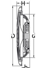 Osculati  Dual cone ultradunne luidsprekers 4" - zwart