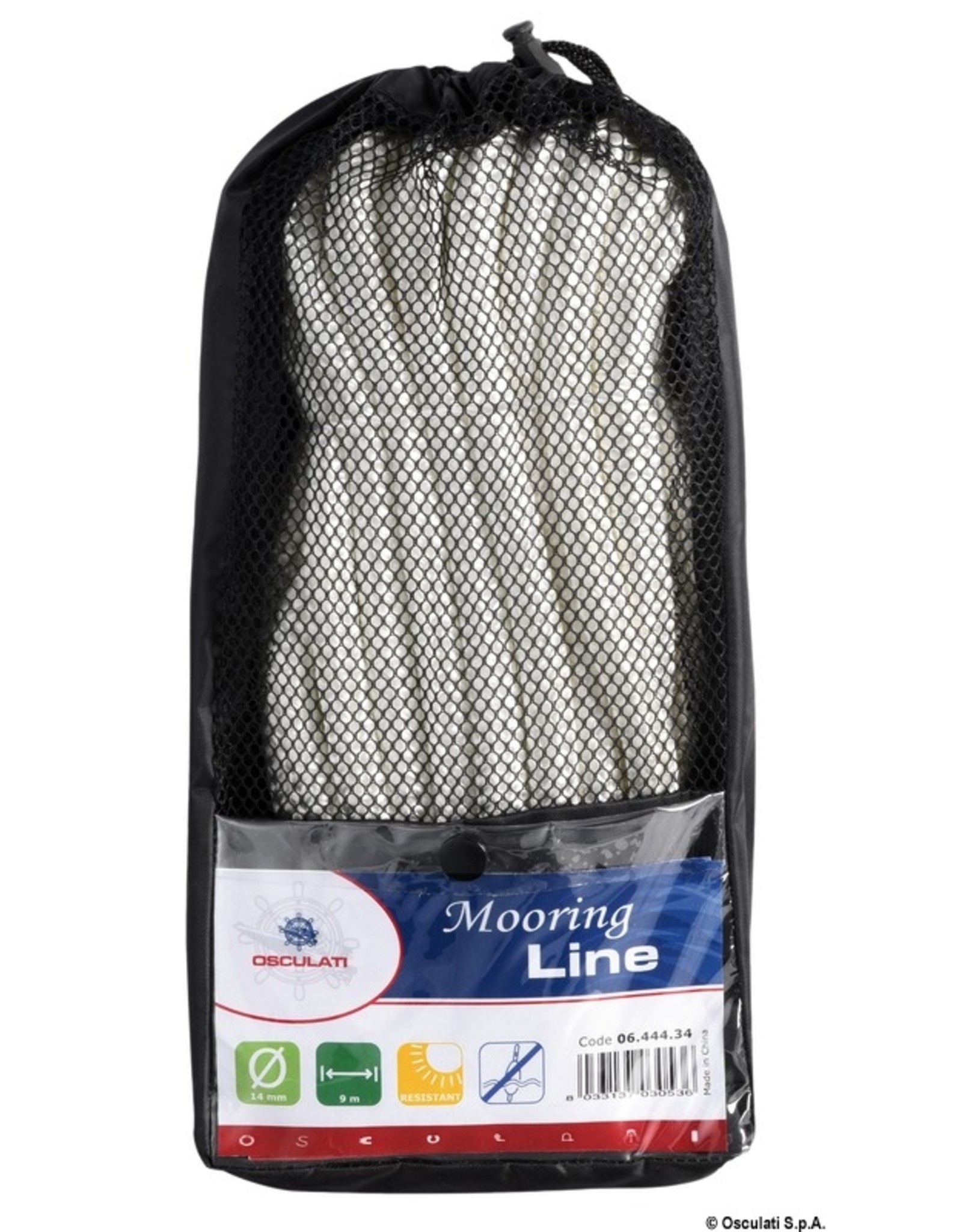 Osculati Mooring line with eye navy blue 12 mm x 7 m