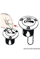 Osculati Chromed brass deck plug FUEL 50 mm