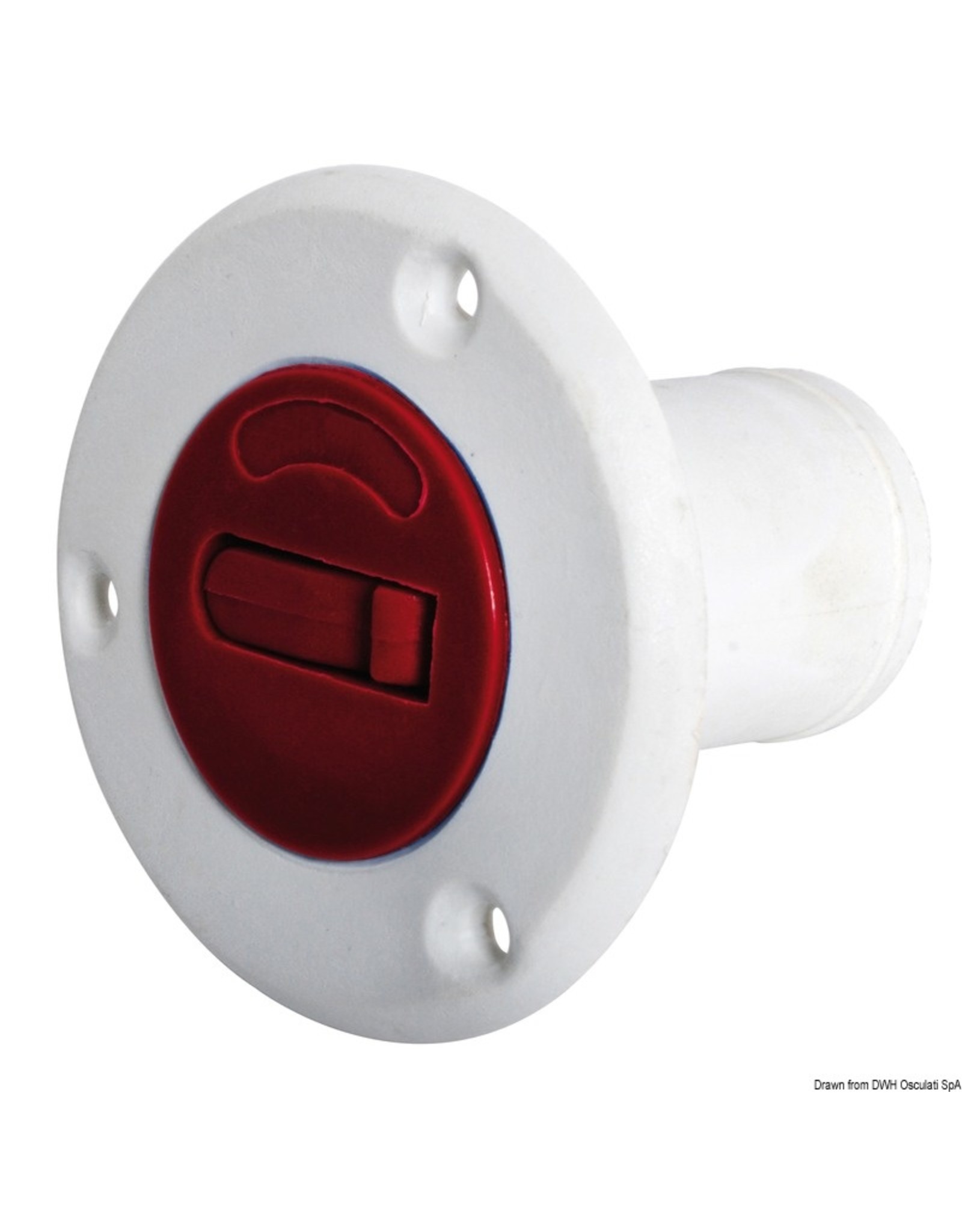 Osculati Nylon/glasvezel FUEL plug rood 50 mm