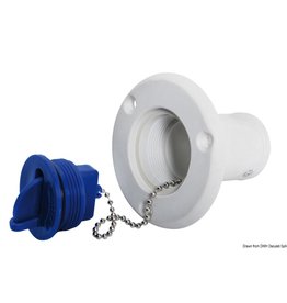Osculati Nylon/fiberglass WATER plug light blue 38 mm