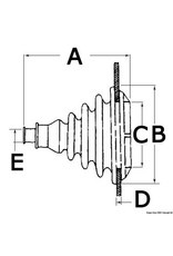 Osculati Feed-through/sleeve made of Dutral anti-salt rubber 75 mm
