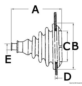 Osculati Feed-through/sleeve made of Dutral anti-salt rubber 75 mm