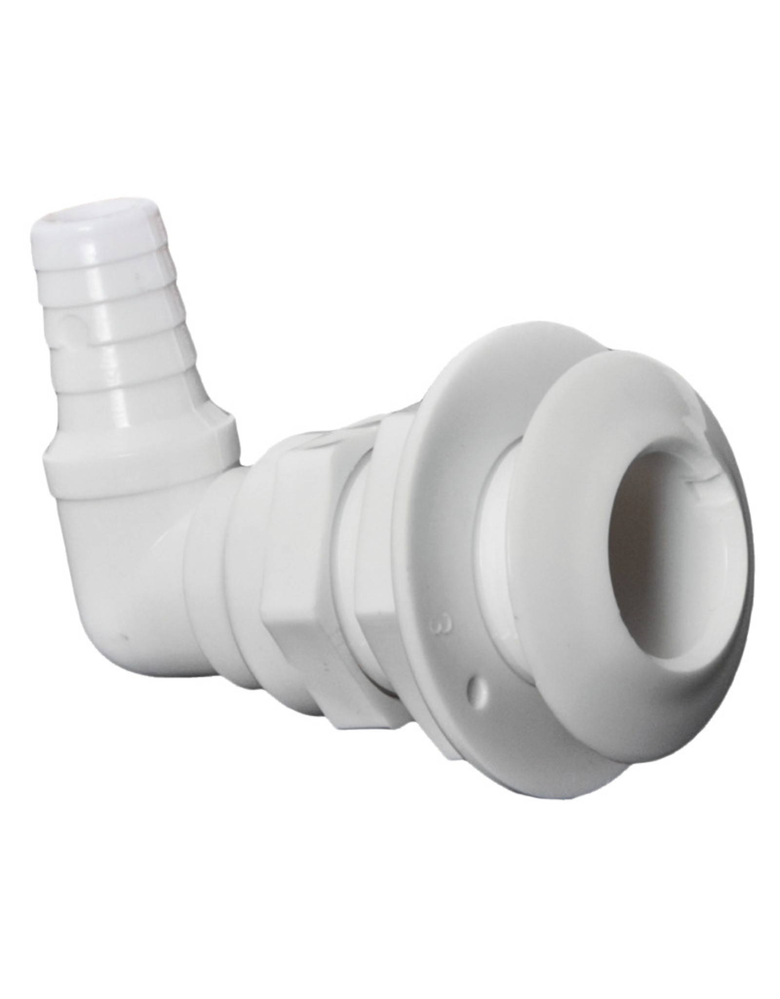 Osculati Hautdurchführung 90° Seacock weiß Kunststoff 1„ x 25 mm oder 1“ x 19 mm