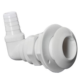 Osculati Hautdurchführung 90° Seacock weiß Kunststoff 1„ x 25 mm oder 1“ x 19 mm