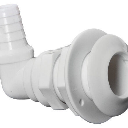 Osculati Huiddoorvoer 90° seacock white plastic 1" x 25 mm of 1" x 19 mm