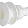 Osculati Huiddoorvoer Seacock white plastic w/hose adaptor 3/4" OF 1"