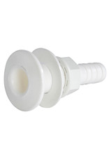 Osculati Skin feed Seacock white plastic with hose adaptor 3/4‘ OR 1’