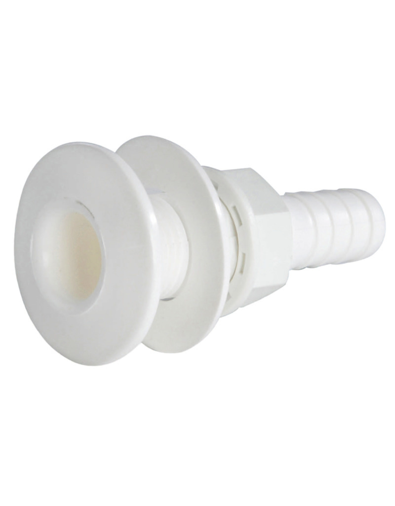 Osculati Skin feed Seacock white plastic with hose adaptor 3/4‘ OR 1’