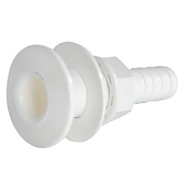 Osculati Skin feed Seacock white plastic with hose adaptor 3/4‘ OR 1’