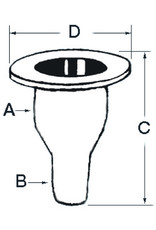 Osculati Skin feed Seacock white plastic with hose adaptor 3/4‘ OR 1’