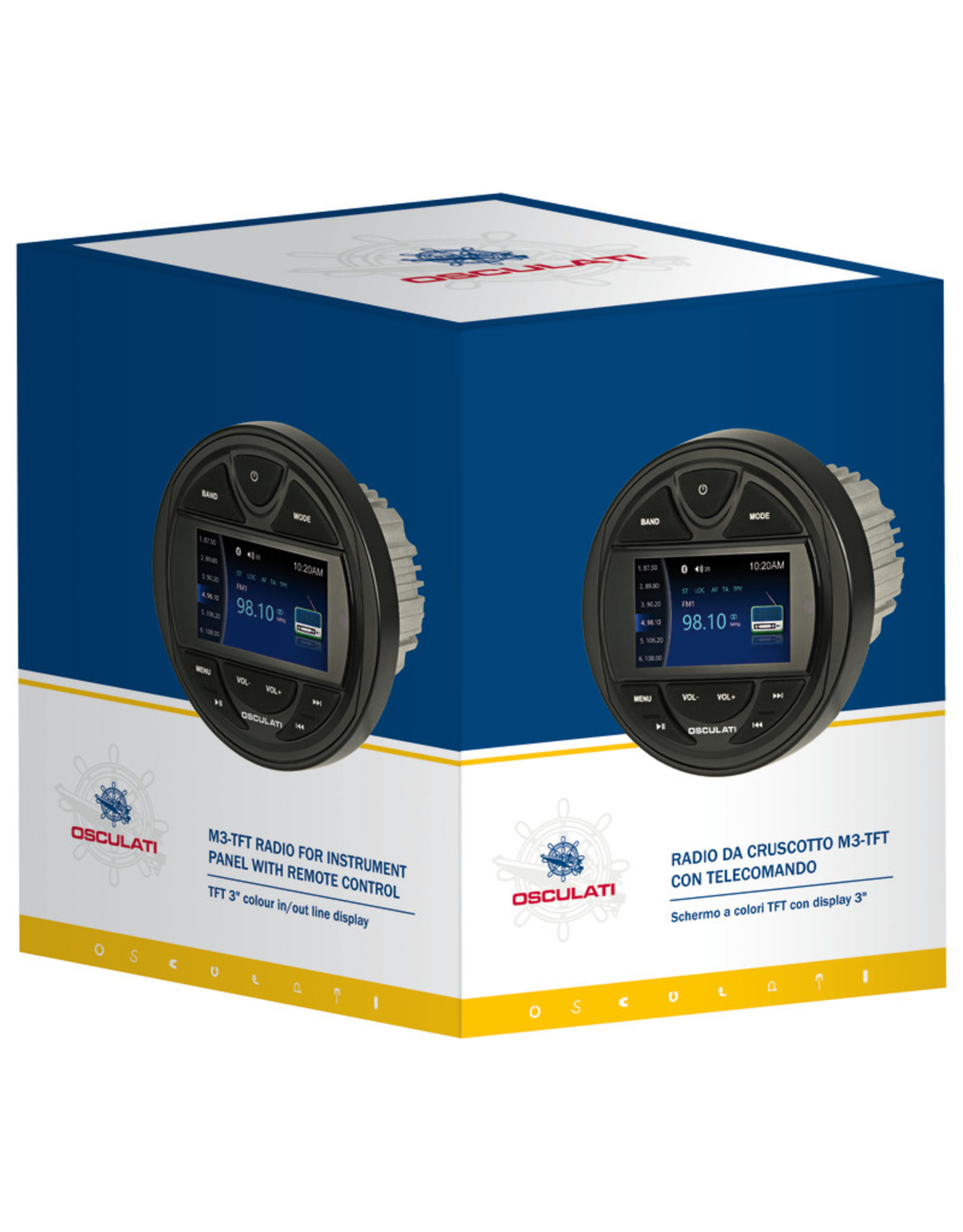 Osculati M3-TFT-Radio für Instrumententafel