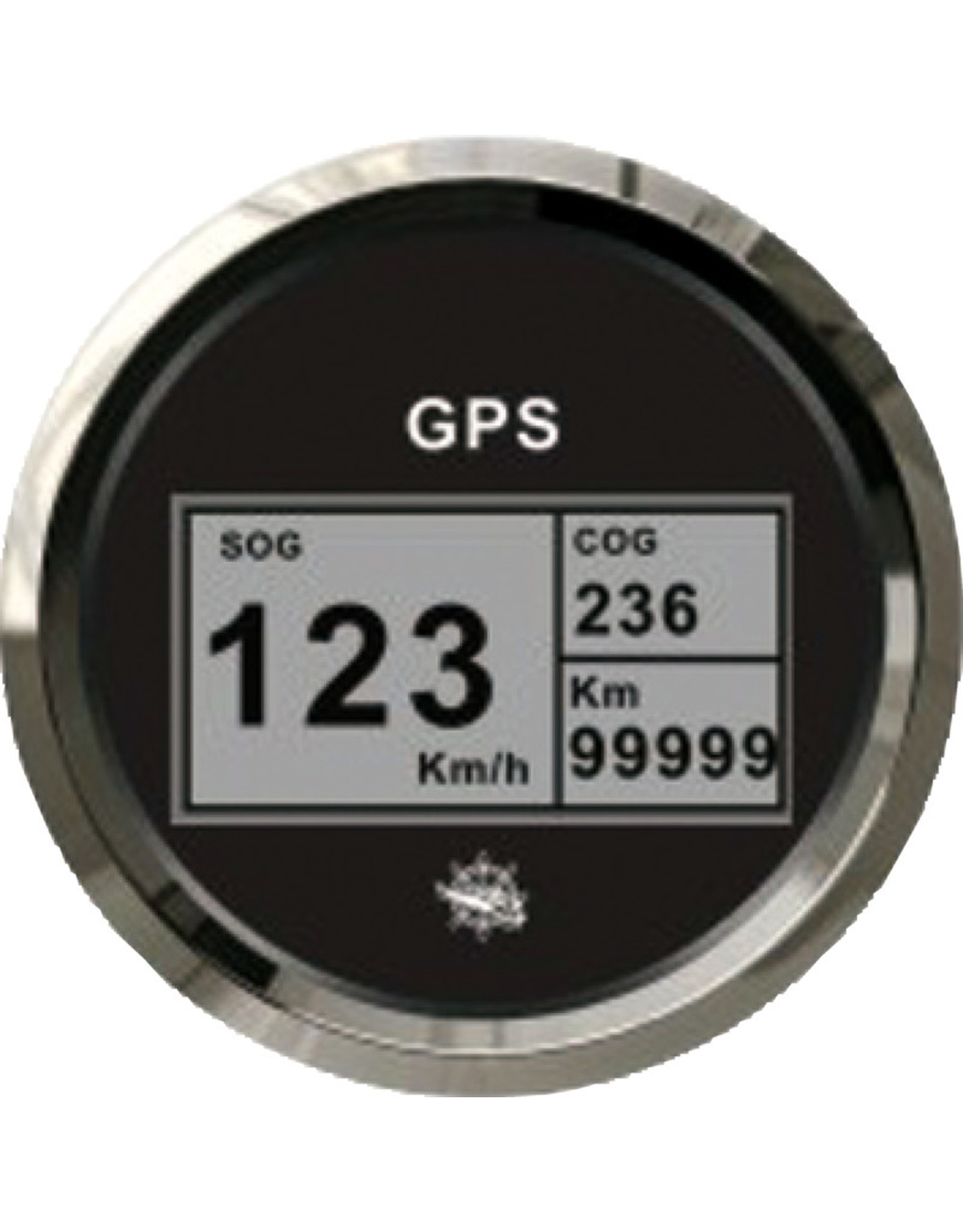 Osculati Snelheidsmeter kompas kilometerteller GPS zwart/glanzend