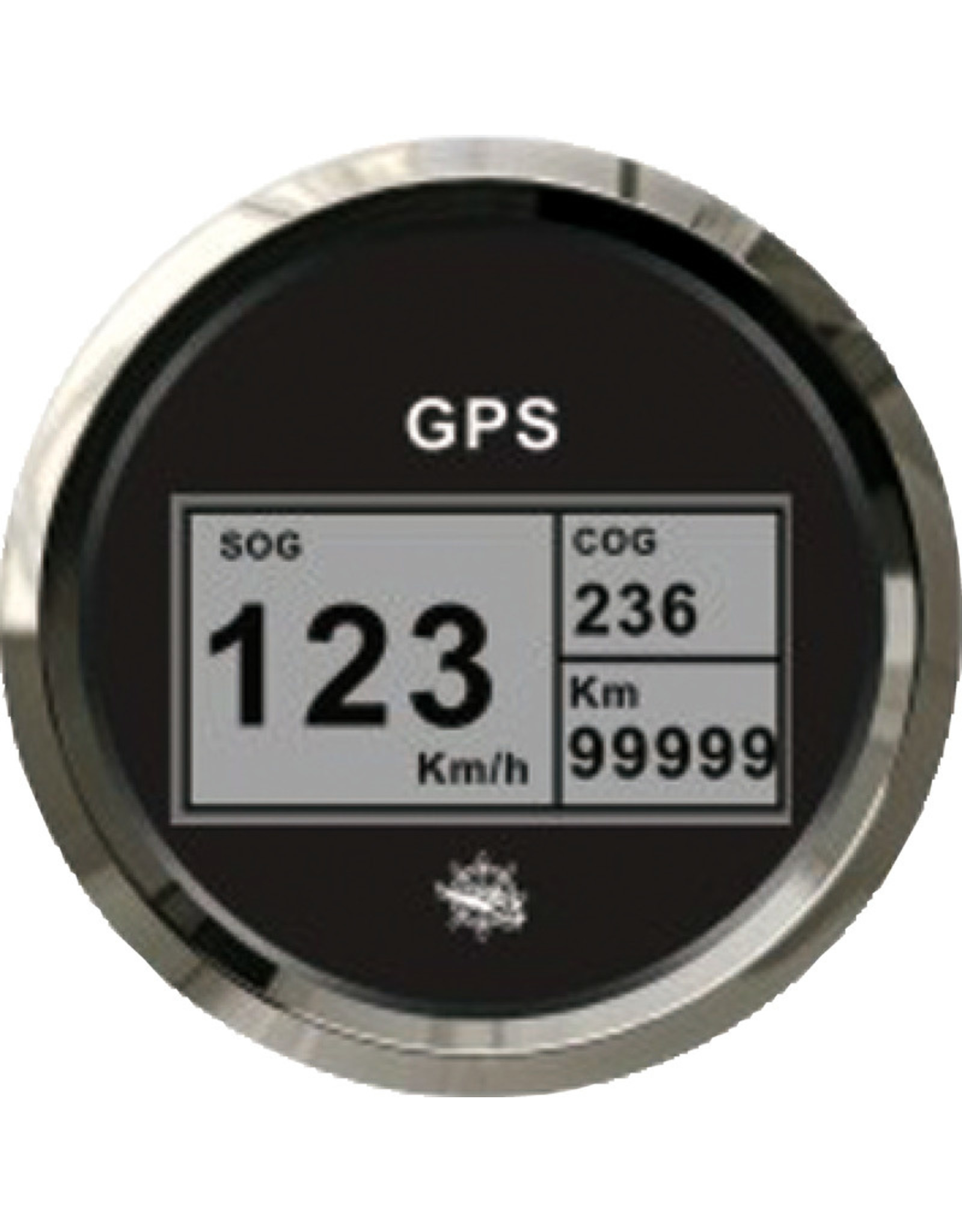 Osculati Tachometer Kompass Kilometerzähler GPS schwarz/glänzend