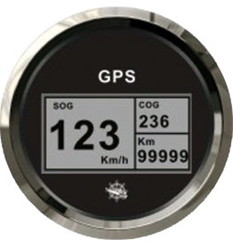 Osculati Tachometer Kompass Kilometerzähler GPS schwarz/glänzend