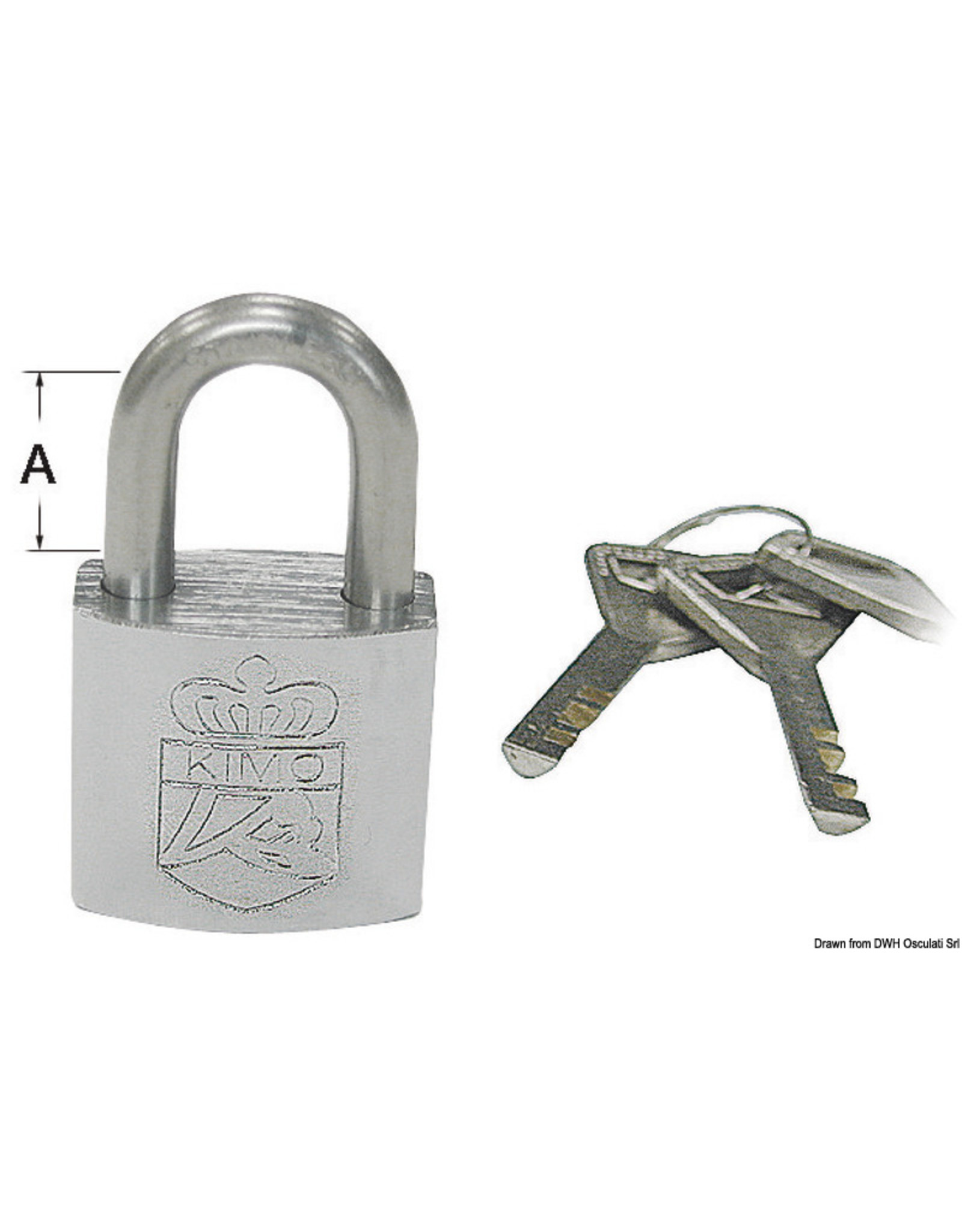 Osculati Set of 4 marine padlocks with the same ABLOY safety key