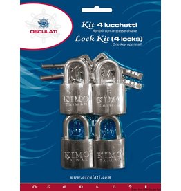 Osculati Set of 4 marine padlocks with the same ABLOY safety key