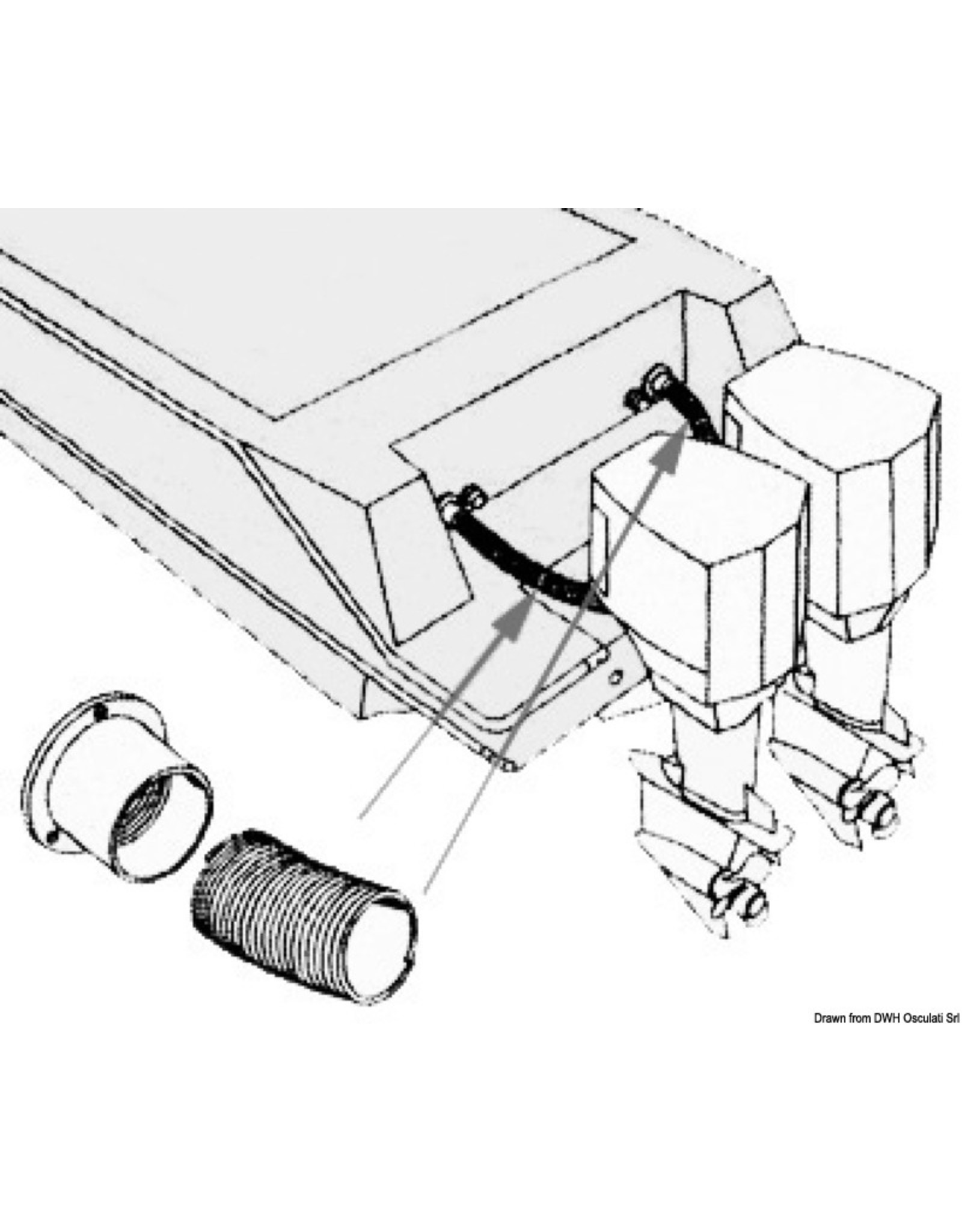 Osculati Flexibele PVC slang grijs rol per meter