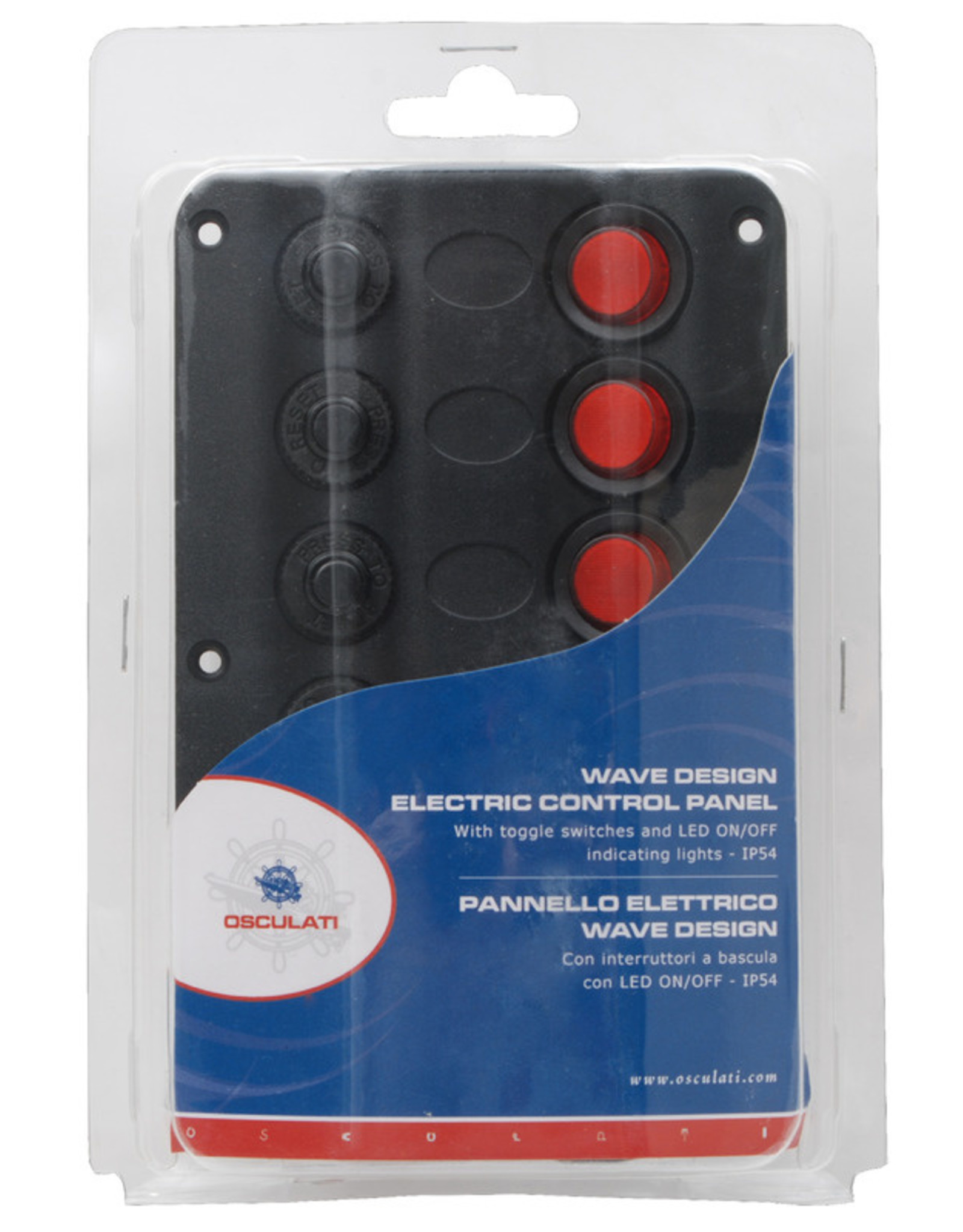 Osculati Wave electric control panel with 4 switches