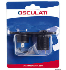 Osculati Digital voltmeter and ammeter, 12 V socket