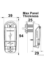 Osculati Doppelter USB-A-Anschluss, wasserdicht gemäß IPx6