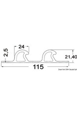 Osculati EPDM double tear edge strip (per metre)