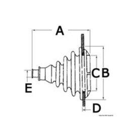 Osculati Doorvoer/mof van Dutral-antizoutrubber – 105 mm