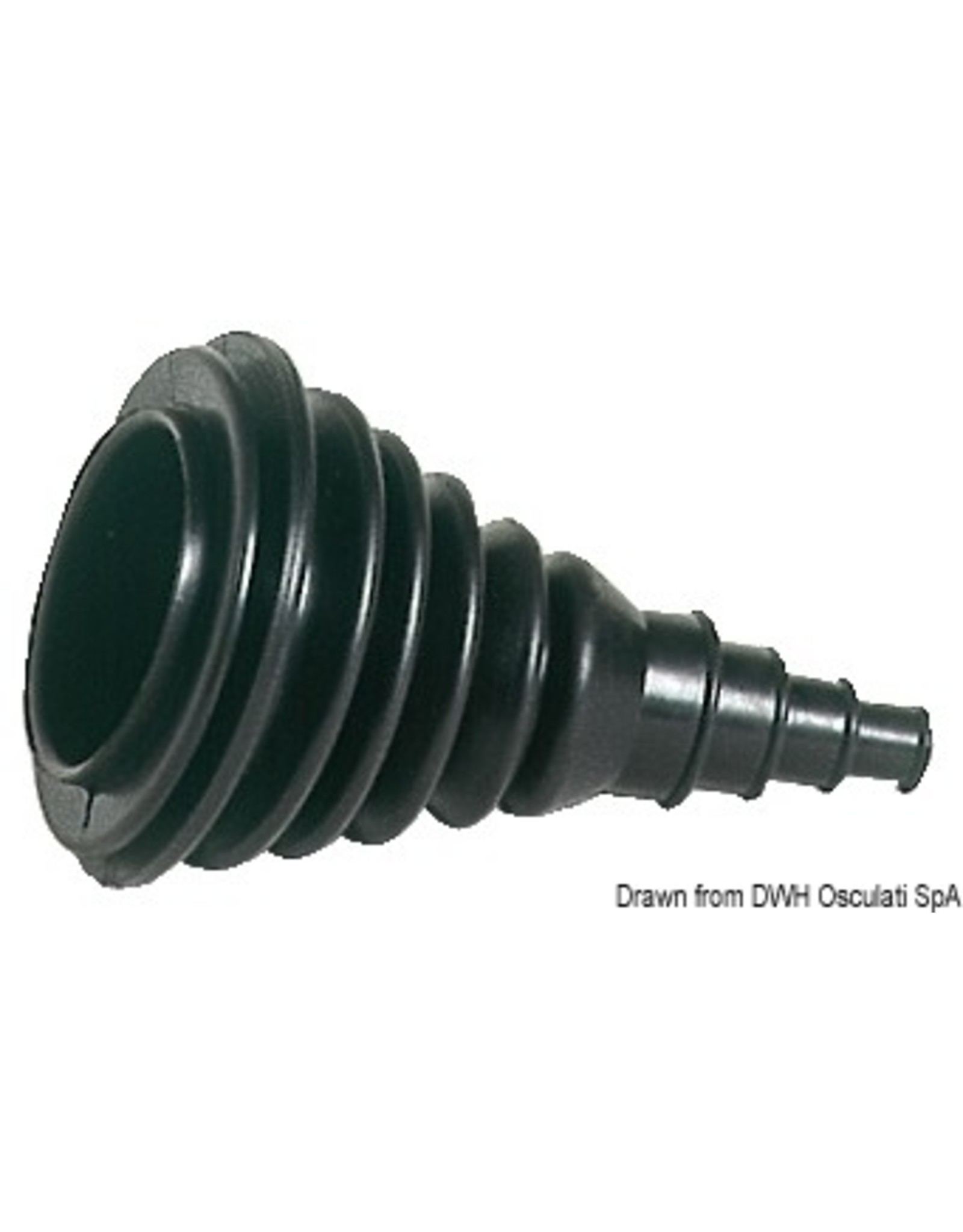 Osculati Doorvoer/ Mof gemaakt van Dutral antizout rubber 175mm