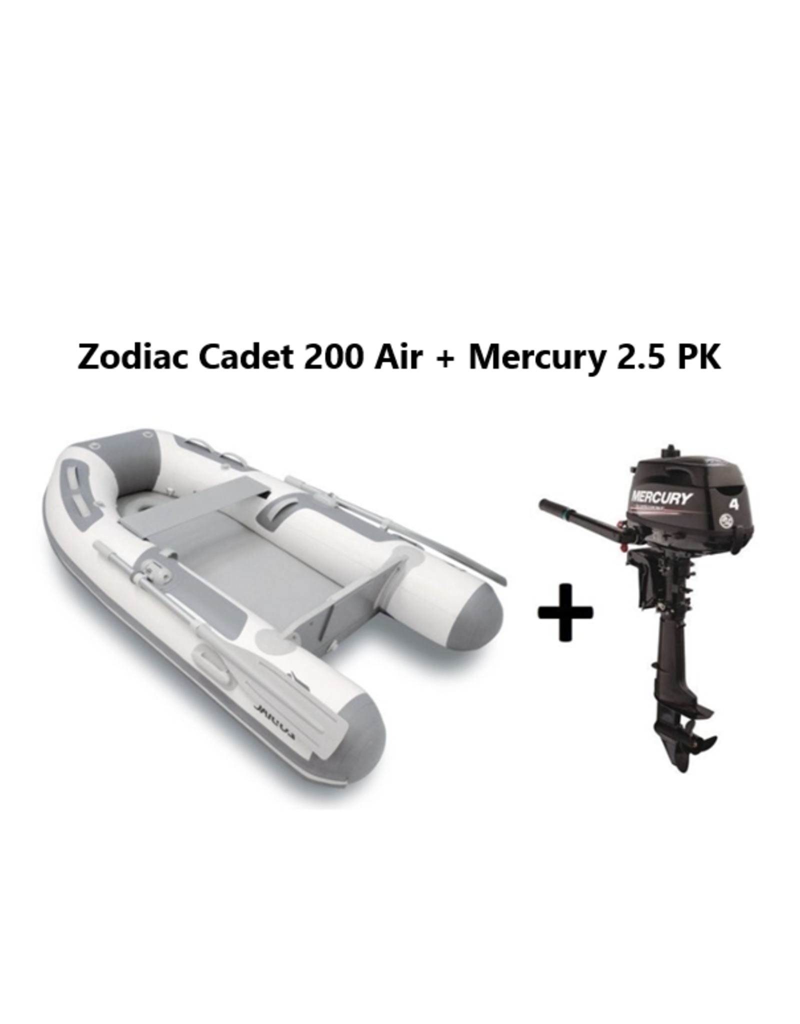 Zodiac Zodiac Cadet 200 Airdeck + Mercury 2.5 pk 4-takt