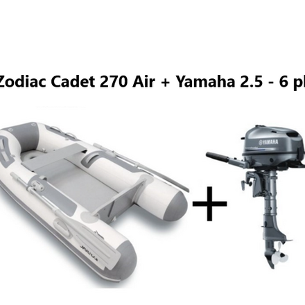 Zodiac Zodiac Cadet 270 Airdeck + Yamaha 2.5 - 6 pk 4-takt