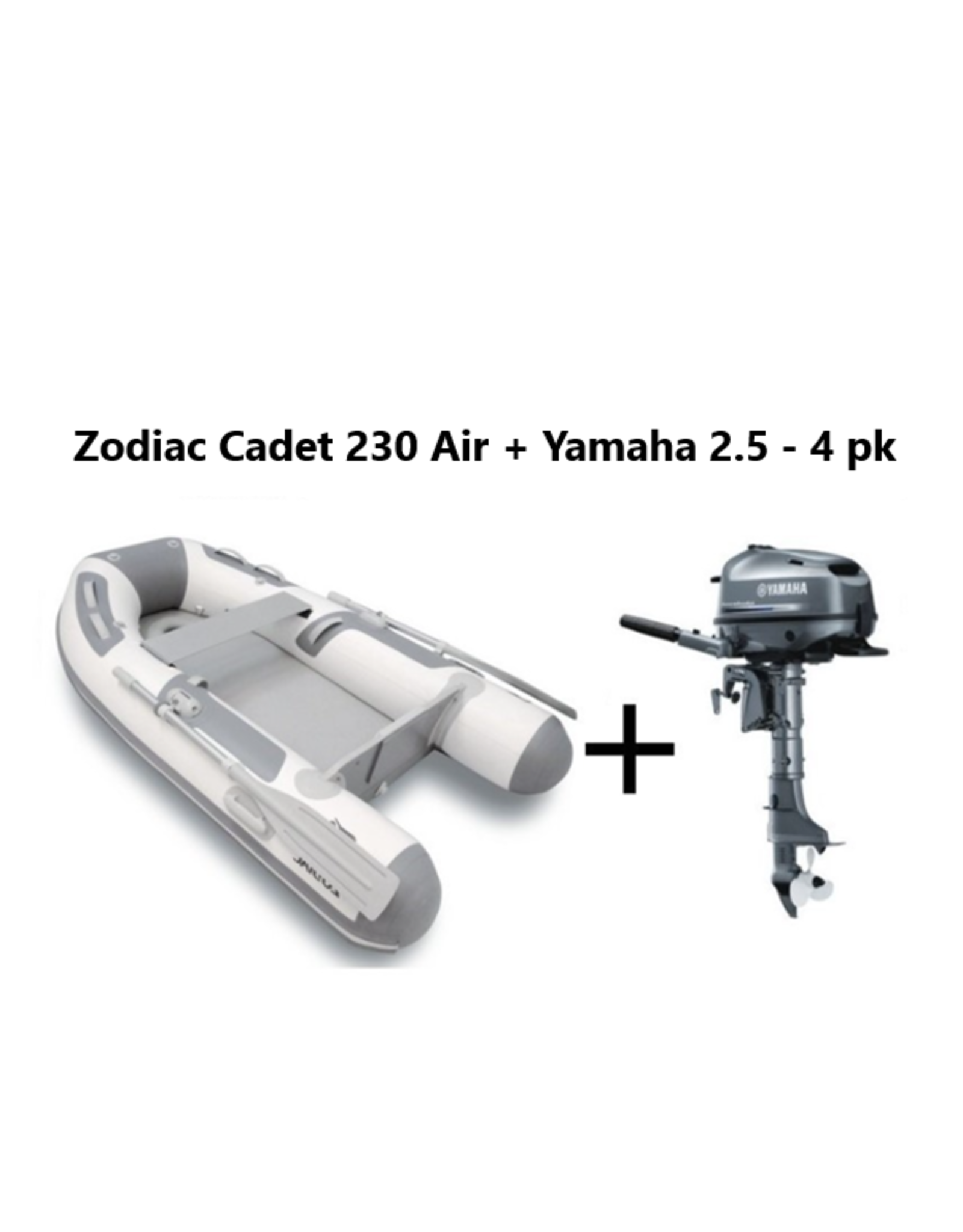 Zodiac Zodiac Cadet 230 Airdeck + Yamaha 2.5 - 4 pk 4-takt