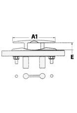 Osculati Aufdruck-Frosch hochglanzpoliert AISI316 164/150 mm