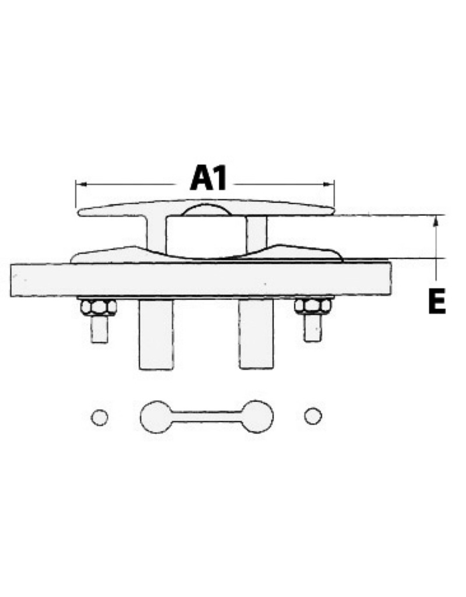 Osculati High-gloss polished AISI316 push-button frog 164/150 mm
