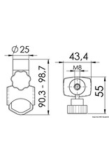 Osculati Befestigungshalterung für Lampen 22/25 mm