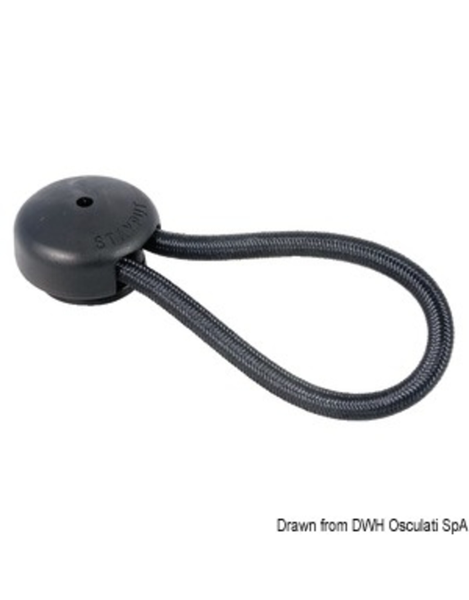 Osculati Elastischer Haken schwarz 80 mm