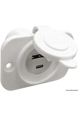 Osculati 12 V dubbele USB (USB-A & USB-C) aansluiting