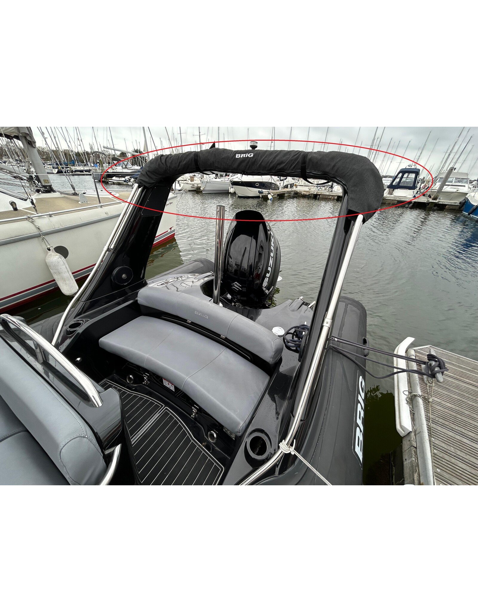 BRIG 3814.20.04-1 BRIG Gesamtabdeckung Bimini E650, E780 in Schwarz