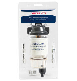 Osculati Filter + water/fuel separation filter with 10 micron cartridge