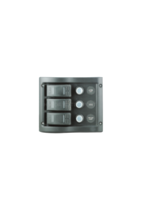 Allpa Schalttafel, 12 V, 3 Schalter und LED-Anzeigen, automatische Sicherungen (5 A, 10 A, 15 A)