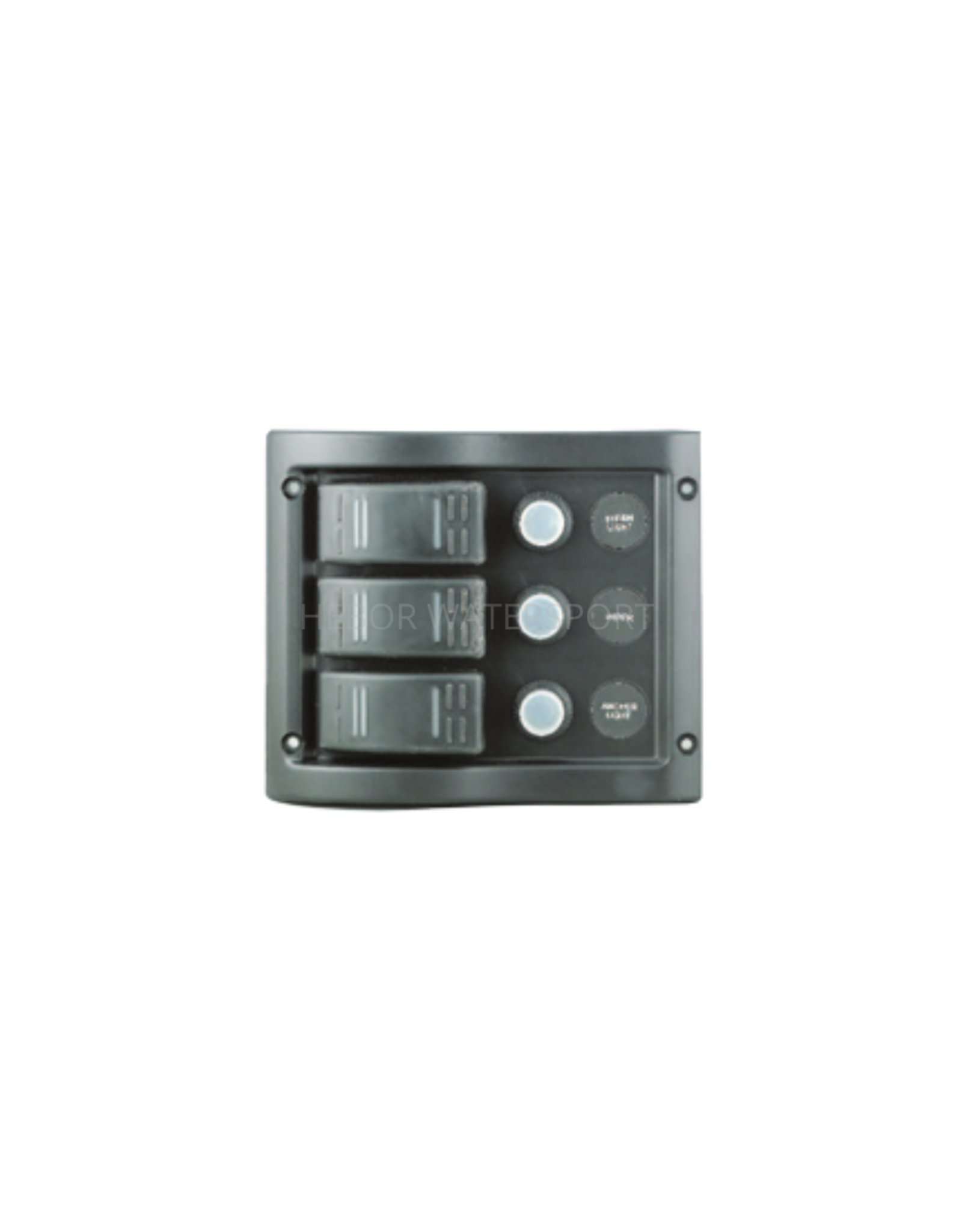 Allpa Schalttafel, 12 V, 3 Schalter und LED-Anzeigen, automatische Sicherungen (5 A, 10 A, 15 A)