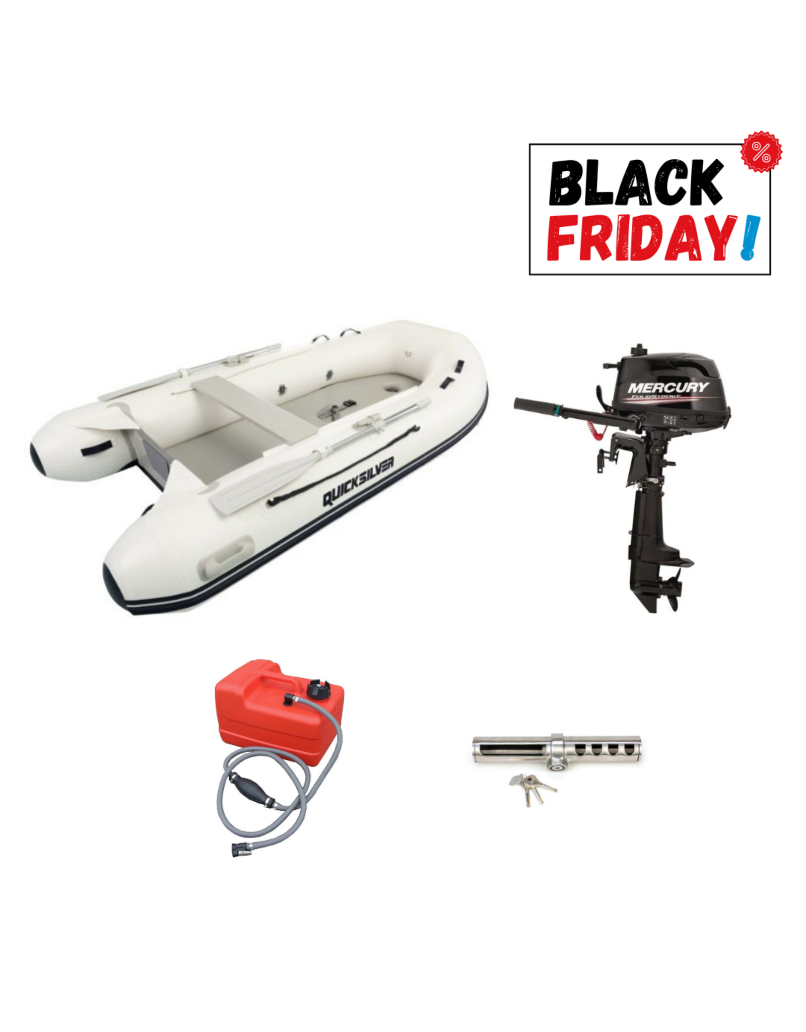 Quicksilver Quicksilver 320 Airdeck + Mercury 4 / 5 / 6 pk 4-takt buitenboordmotor