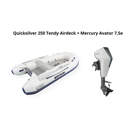 Quicksilver Quicksilver 250 Tendy Airdeck + Mercury Avator 7.5e
