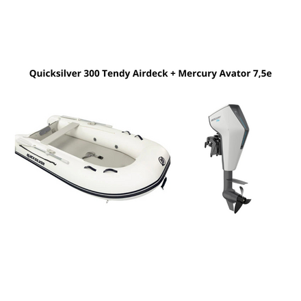 Quicksilver Quicksilver 300 Tendy Airdeck + Mercury Avator 7.5e